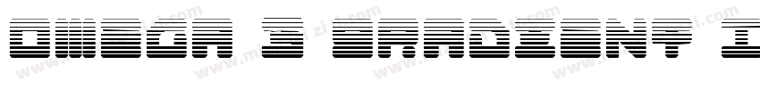 Omega 3 Gradient Italic字体转换